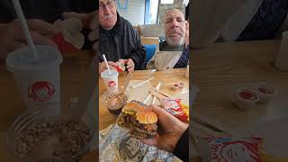 First dinner visiting a Wendy's Exeter - The can had the triple burger #food #wendys