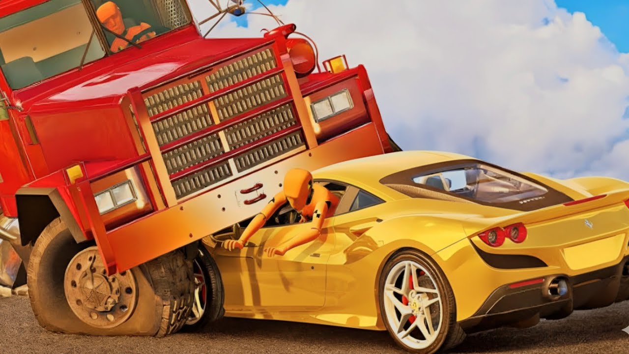 Beamng Drive. Truck Dangerous Driving & Car Crashes #04