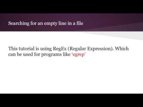 RegEx - Find empty lines in a file