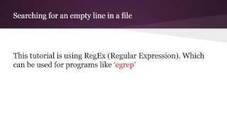 RegEx - Find empty lines in a file