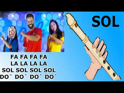 Video "Passinho Do Jamal - Toma Toma Dança ", flauta dulce fácil, tutorial animación, easy flute recorder