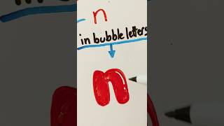 n in bubble letters #shorts #art #drawingtutorial #drawing
