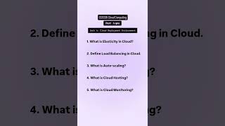 CCS335 Cloud Computing Important questions | Part-A qns