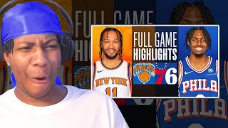 Lvgit Reacts To KNICKS at 76ERS | FULL GAME HIGHLIGHTS | February 22, 2024
