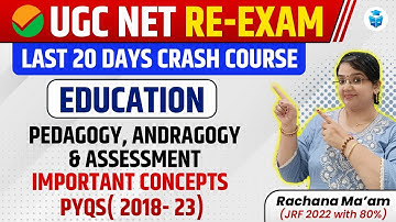 UGCNET Education 2024 | Pedagogy, Andragogy & Assessment Important Concepts with PYQs | Rachana Mam