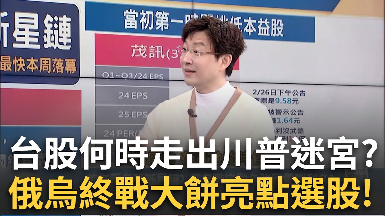 大盤指數上有鍋蓋下有鐵板 何時能走出"川普迷宮"?俄烏若停戰"重建商機"大? 崧騰可列入觀察名單?│王志郁 主持│20250302｜Catch大錢潮