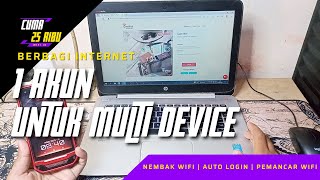 1 AKUN BUAT BANYAK DEVICE Nembak Wifi ID Pake Mikrotik & TP-Link WR840N Auto Login Terbaru