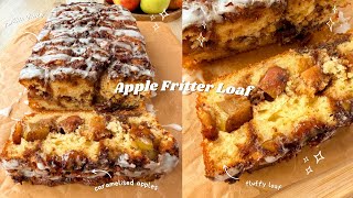 Apple Fritter Loaf 🍎 bake with me