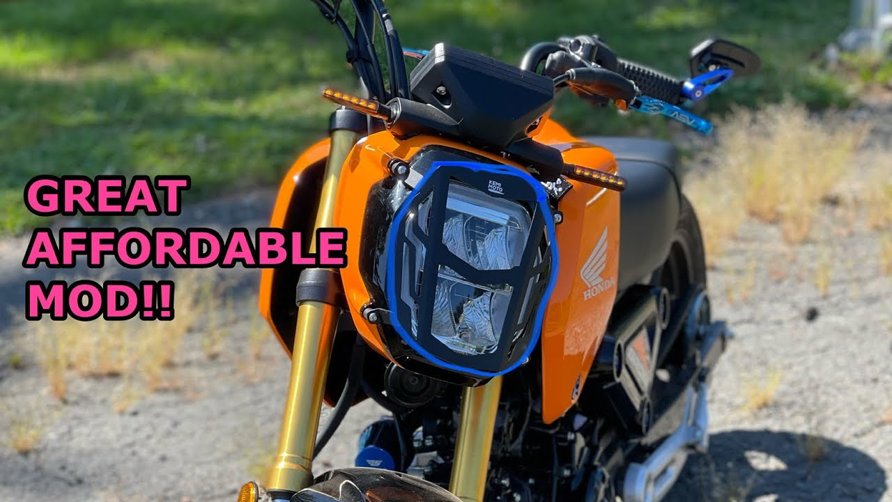 KEMIMOTO Honda Grom Front Headlight Cover GREAT CHEAP MOD!! YouTube