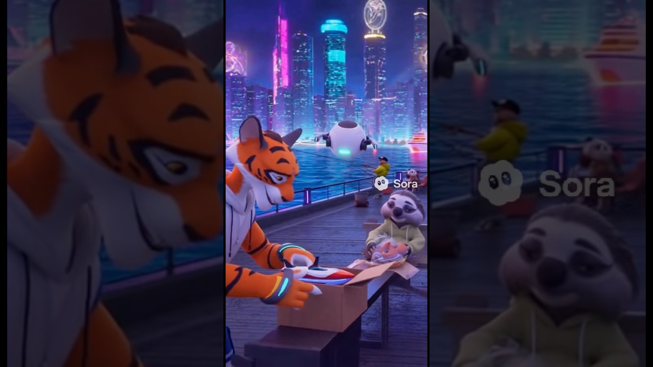 Тигр, робот и ленивец распаковывают игрушки у реки! 