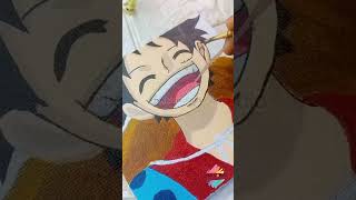 5 Inch Mini Luffy Canvas Painting | One Piece Anime Painting | PixelComicStudio