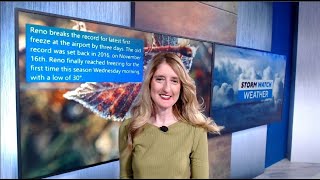 Reno breaks record for latest freezing temperature
