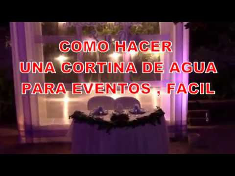 como hacer una cortina de agua para eventos , fácil