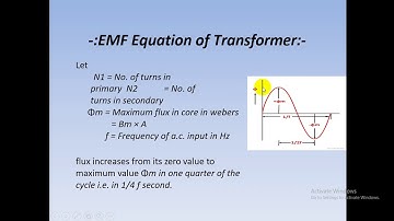 Working Principle and EMF Equation of Transformer