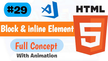 Difference between Html Block & Inline Element in html full course | web development Tutorial  #29