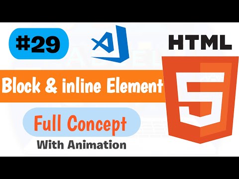 Difference between Html Block & Inline Element in html full course | web development Tutorial  #29
