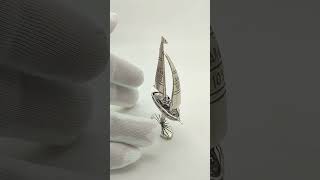 Vintage Italian Handmade Genuine Silver Rare Sailing Ship Figurine Miniature Silverissimo Usa