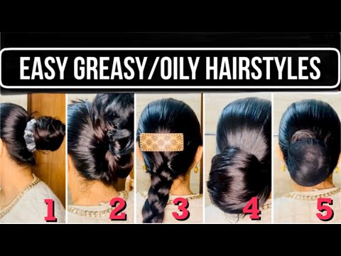 how-to-style-oily-greasy-hair-|-oily-hair-hairstyles-|-oiled-hair-|-preity-प्रेरणा