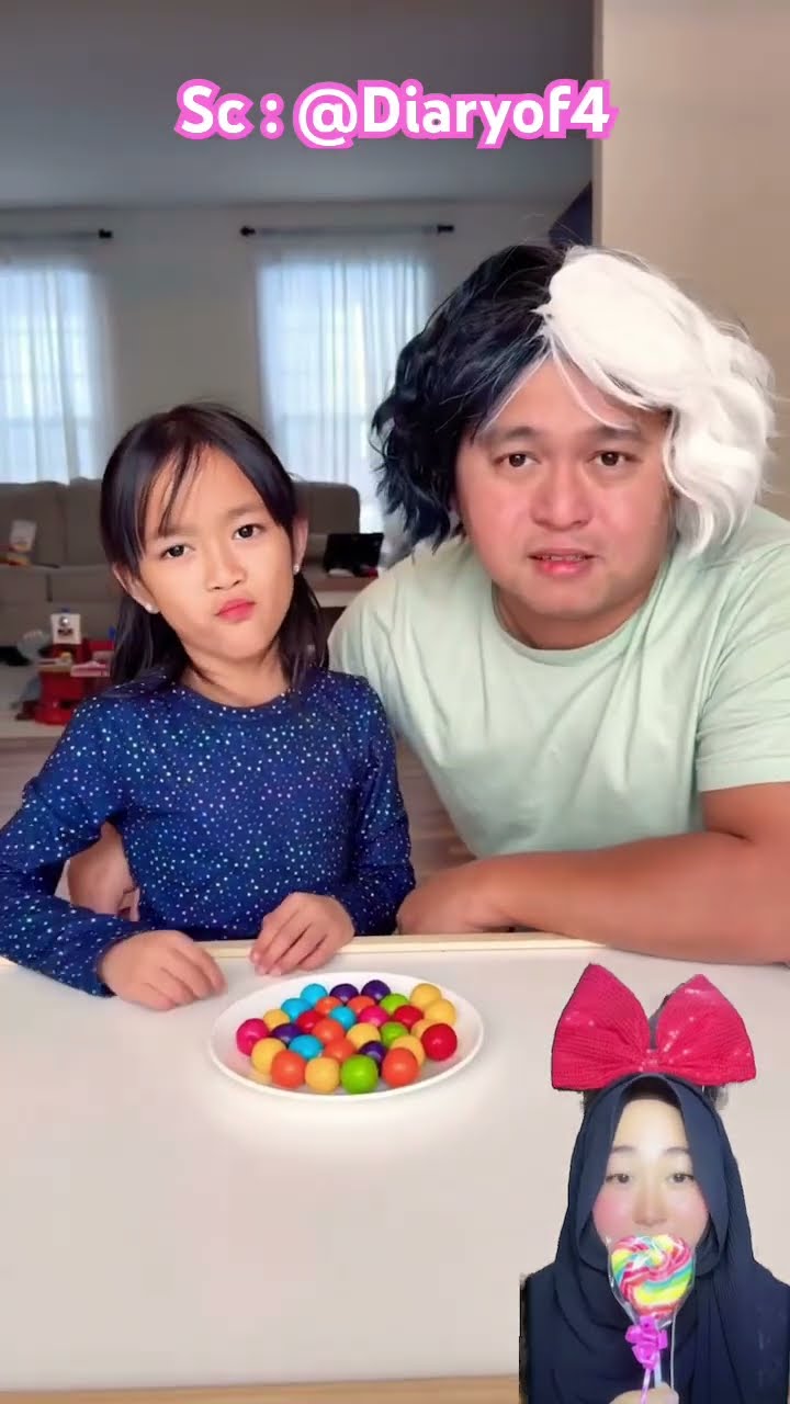DIA TIDAK INGIN DI CIUM PAPA ⁉️? @Diaryof4 #shorts #funny #dubbing
