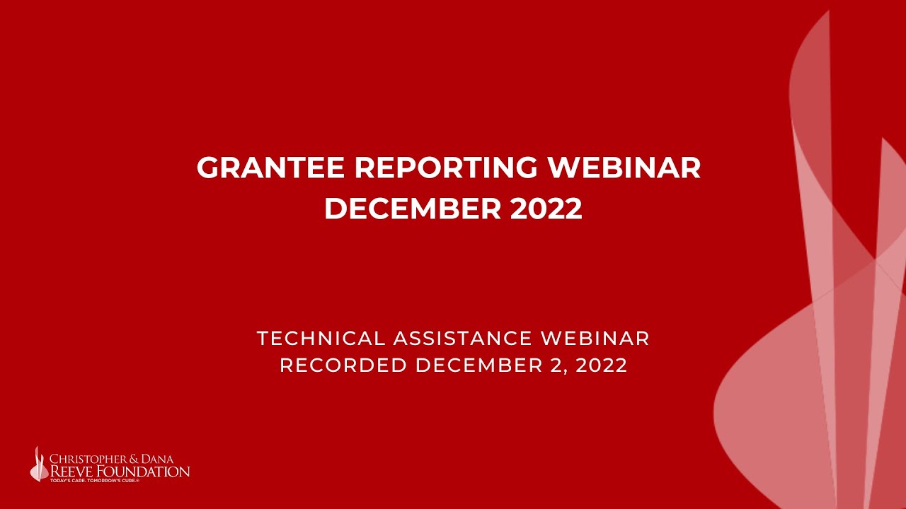Grantee Reporting Technical Assistance Webinar 2022 - YouTube