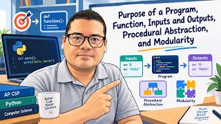 12 - Purpose of a Program, Function, Inputs and Outputs, Procedural Abstraction, and Modularity