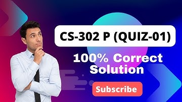 CS302 P QUIZ 1 2023 || CS302 P QUIZ 1 SPRING 2023