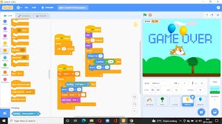 Tutorial Game kucing terbang pada aplikasi Scratch screenshot 5