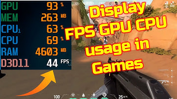 How to display fps gpu cpu usage in games | msi afterburner