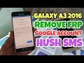 REMOVE GOOGLE ACCOUNT SAMSUNG GALAXY A3 2016 BYPASS FRP TANPA PC WORK 100% ANDROID 7 X