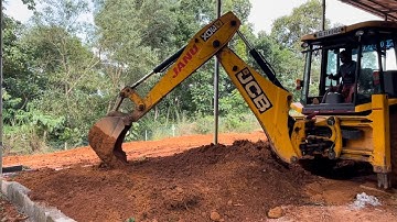 Jcb 3dx filling soil at the corner of plot #jcb #jcb3dx #jcbcartoon #jcbgame #jcbbackhoes #jcblive