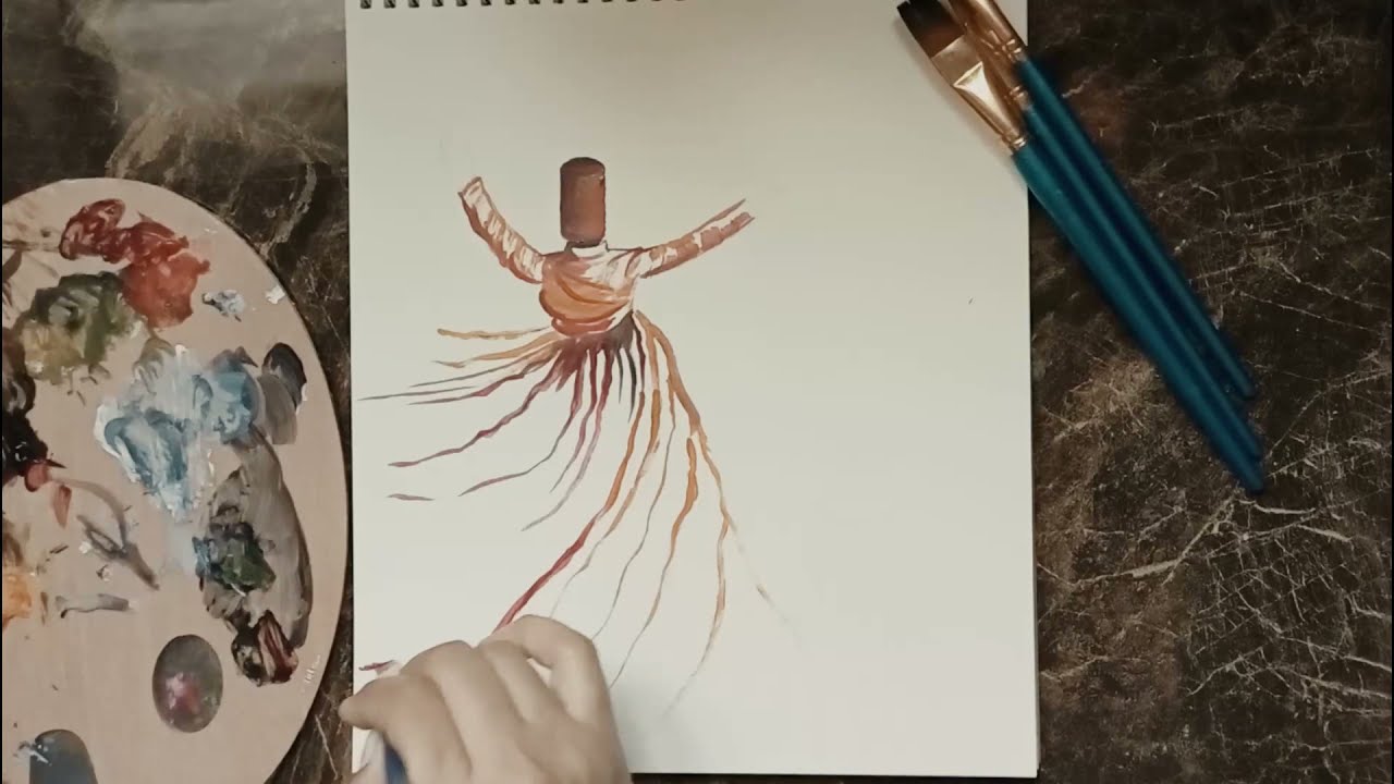 The Whirling Dervish Abstract Painting | Amazing Colors  | Acrylic Painting