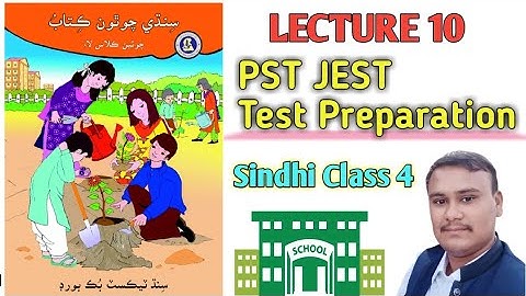 PST JEST TEST Preparation Lecture 10 | Sindhi Class 4