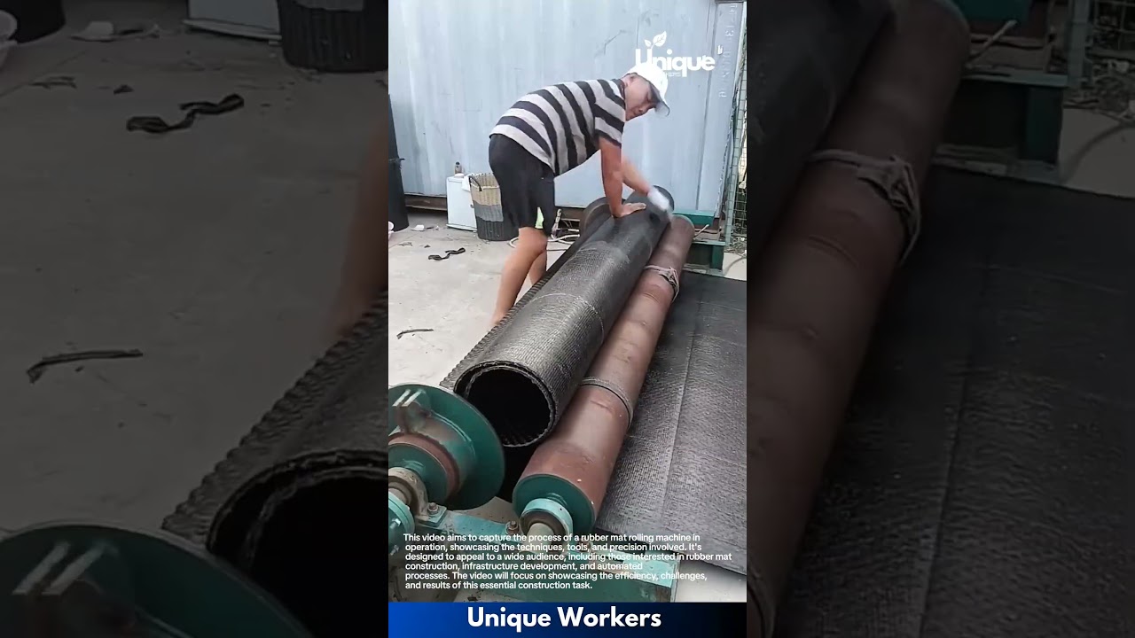 Rubber mat rolling machine: automated mat rolling