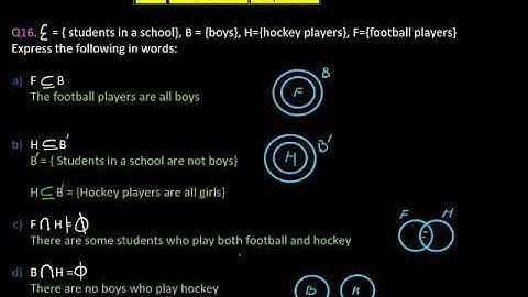 Sets IGCSE Mathematics, E1.2 ( Part 11 ) (Ex.4, Q 15 to 17, Chap#8) )
