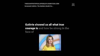 Famous Savannah Guthrie: A Heartbreaking Model for Grace Under Pressure Net Worth