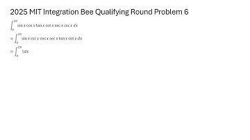My solution to 2025 MIT Integration Bee Qualifying Round Problem 6