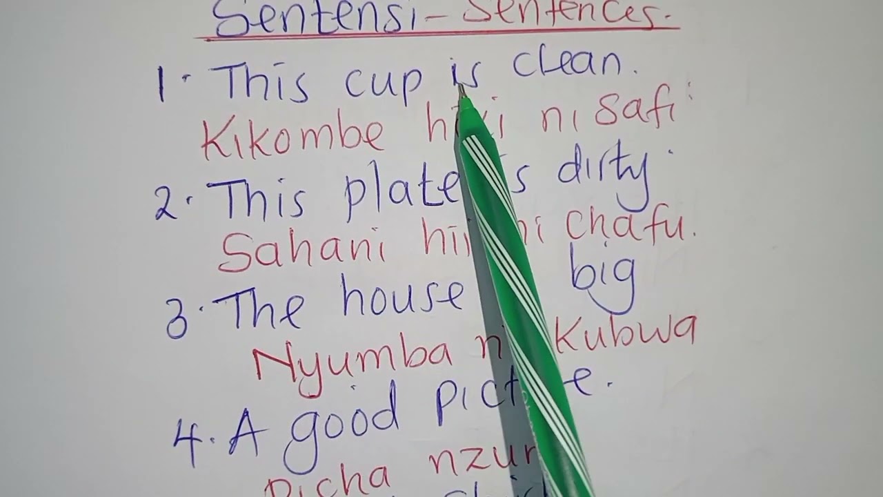 Daily Swahili phrases For Beginners. How to describe objects in Swahili