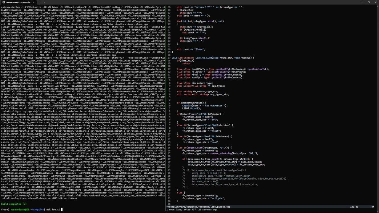 Creating a coding language. 90% I guess. !github !paper