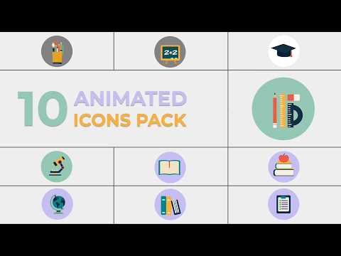 Free Education Icons - Animated 2D Badge Set (Ae, Pr, Dr, FCPX)