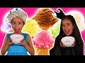 Princesses in real life  learn colors for kids and toddlers  ice cream magic cakes  games