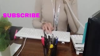 OFFICE WORK Roleplay (Customer Service) Phonecalls, Paper  Ripping,  Crumpling,  And Writing