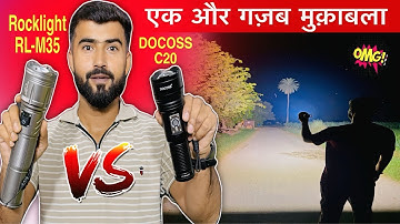 DOCOSS C20 Flashlight Torch || RockLight RL-M35 Torch || Best Torch Light In India || Flashlight 