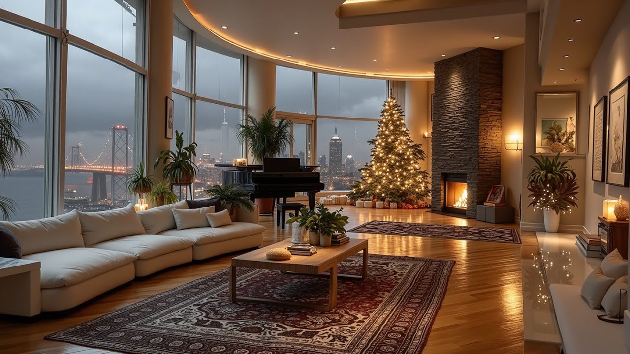 Cozy Jazz November 2025 ~ Relaxing Winter Ambience | Luxury Apartment ...