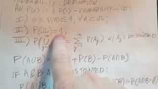 The most basic things of probability sets no examples, just definitions