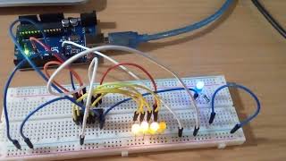 4 Bit binary counter circuit using the 74LS93