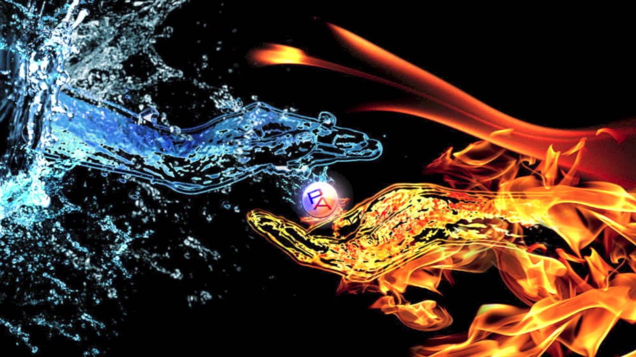 Покажи огонь и вода. Огонь и вода. Две стихии. Огонь и лед. Стихия огня и воды.