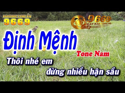 Video Karaoke Định Mệnh | Tone Nam beat chuẩn | Nhạc sống LA... - youtube