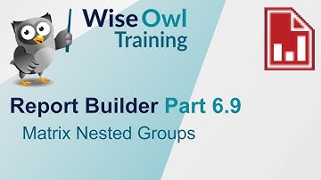 SSRS Report Builder Part 6.9 - Matrix Nested Groups