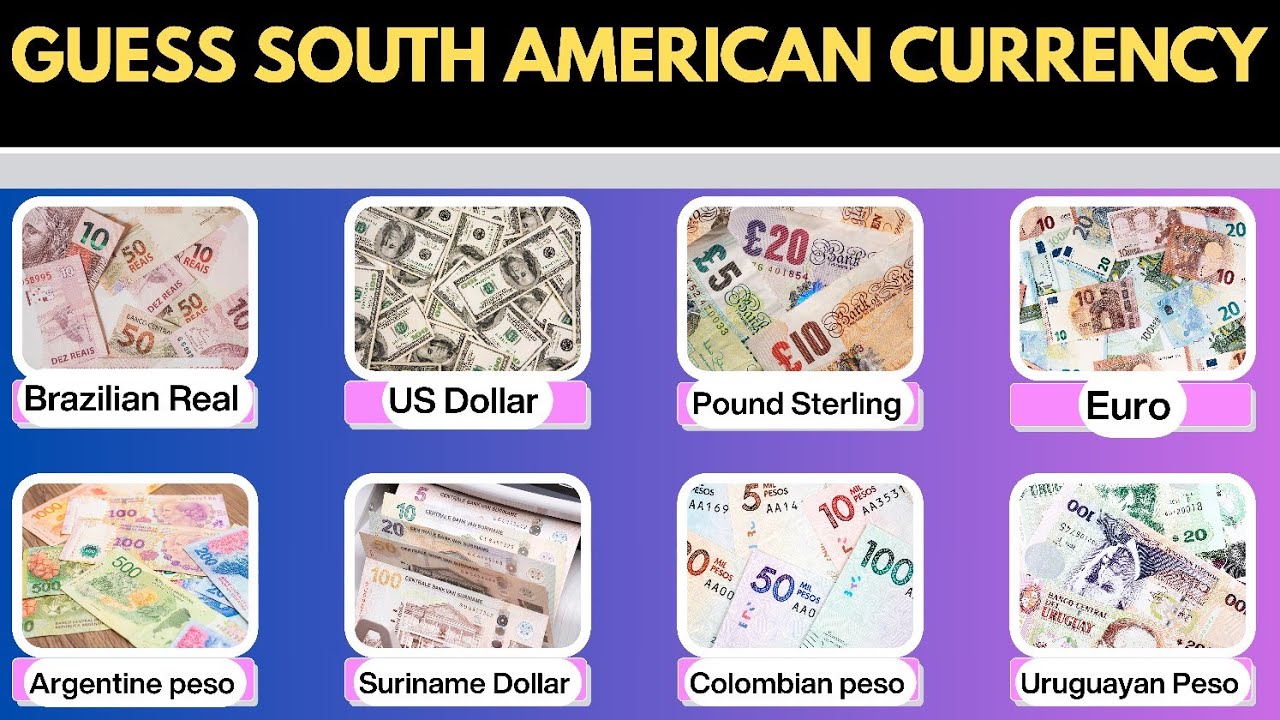 Угадайте валюту стран Южной Америки | 15 валют Южной Америки