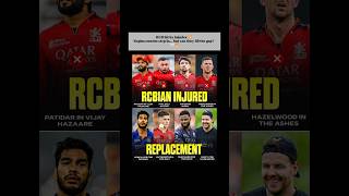 RCB CURSE CONTINUES! 😩🏏 Patidar IL2T, Salt IL20, David BBL, Hazlewood Ashes OUT! #ipl2026 #BBL2026.